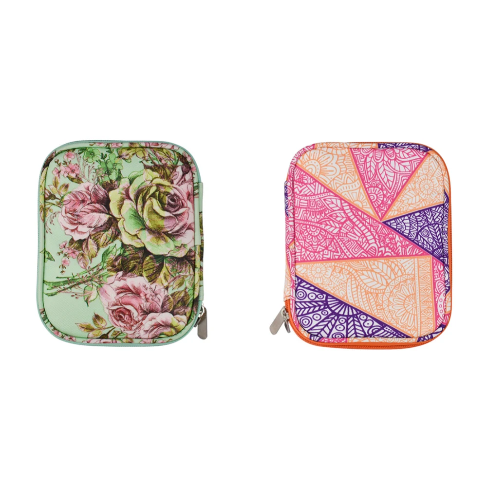 

17.5*14*3.5cm Double Layer Compartment Storage Bagcase Crochet Hook Thread Sewing Kits Organizer Gift Knitting Yarn Storage Bag