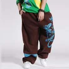 Большие размеры 5XL, осенние мужские штаны в стиле хип-хоп, длинные брюки, хлопковые мужские зимние брюки с принтом, большие размеры, 4 цвета