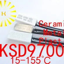 KSD9700 металлический пластик керамика 15-155 градусов контроль температуры переключатель сенсор 9700 Термостат тепловой протектор x 100 шт