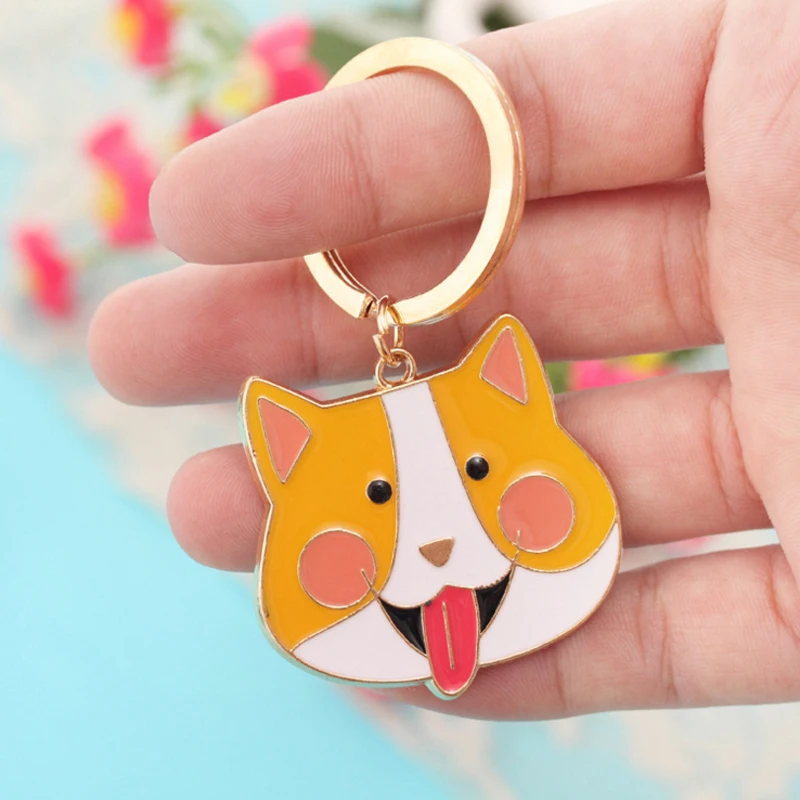 Cute Animal Keychain Cartoon Dog Cat Bear Crocodile Fox Key Chain Puppy