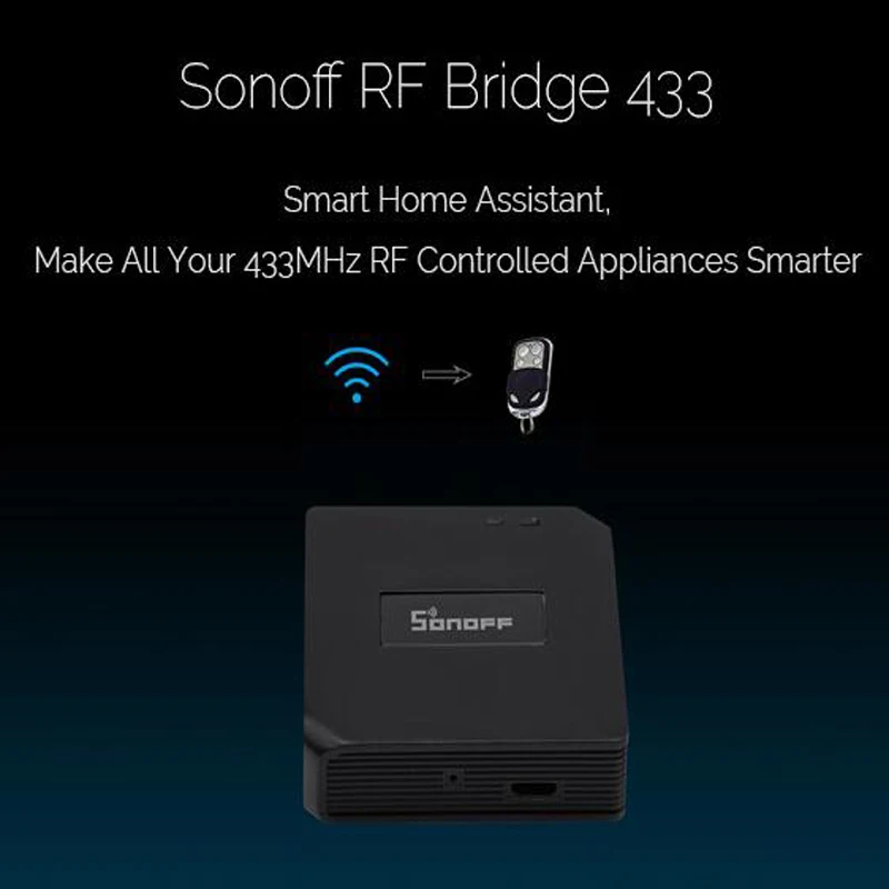 Sonoff 433 РЧ мост, умный дом беспроводной Wifi переключатель 433 МГц РЧ пульт дистанционного управления конвертер к WiFi переключатель дистанционного управления, переключатели DIY