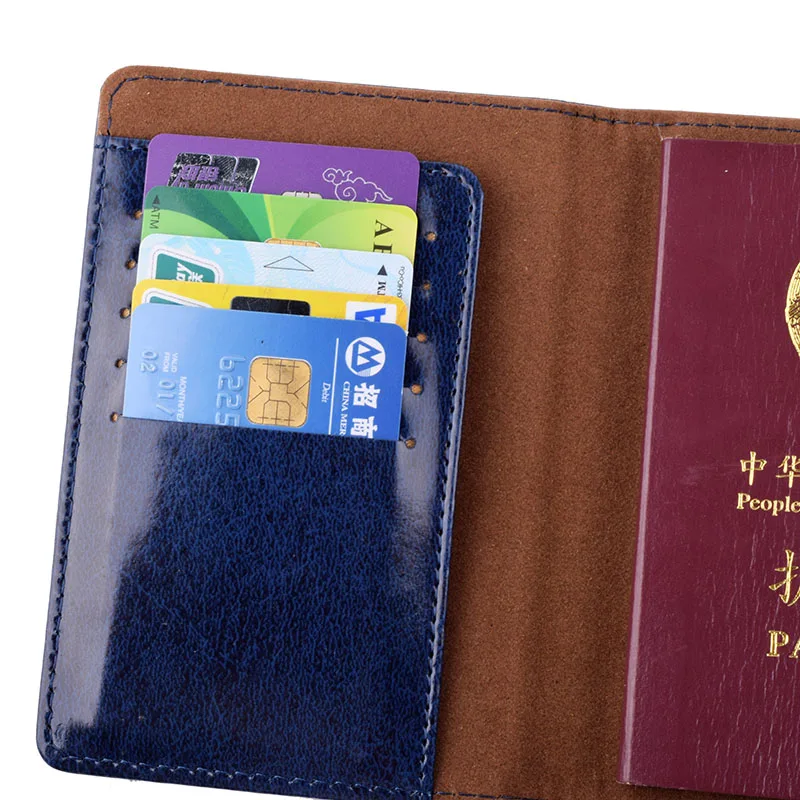 Русский Для мужчин Для женщин кожаная обложка для паспорта для России ID и кредитные держатель для карт в деловом стиле, для паспорта случай Женский кошелек для путешествий Чехол