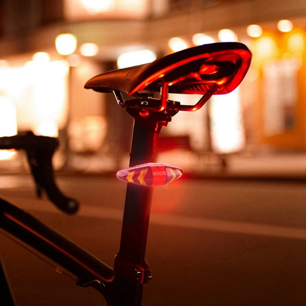  Bicycle Turn Signal Wireless Remote Mountain Bike Taillights Cycling Lights Flashing Headlights Bla