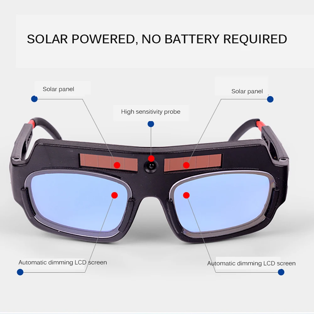 

Automatic Dimming Welding Glasses Anti-Glare Goggles Argon Arc Welding Glasses