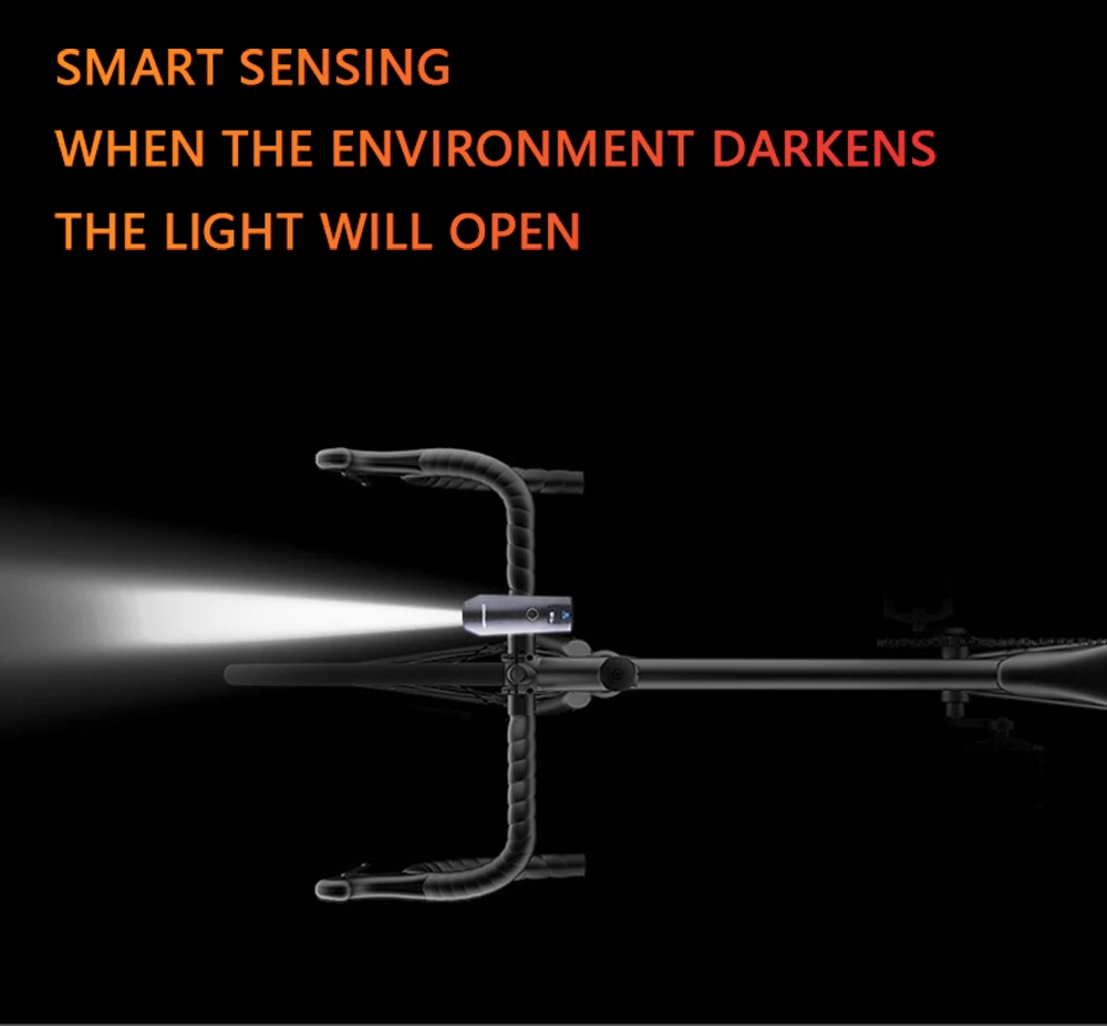 Умный сенсорный велосипедный светильник, водонепроницаемый головной светильник s USB, перезаряжаемый передний руль, светодиодный светильник-вспышка для велосипедных аксессуаров