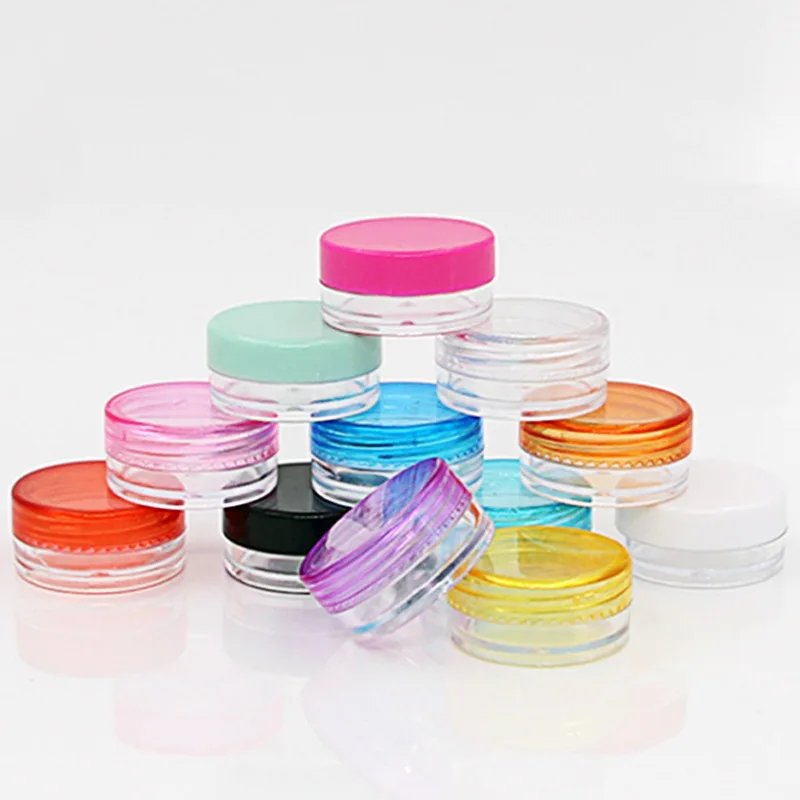 10 Pcs Plastic Cosmetic Box Empty Jar Nail Art Cosmetic Storage Container Cord Round Bottle 5g Makeup Transparent -35 100 pcs cosmetic bottle screw flat cover beautiful beauty skin care bottle washing and bathing dew storage container 20ml