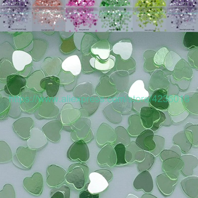 

25g 4mm Glitter heart Shaped Plum Loose Sequins Paillettes For Face/Nail manicure/sewing/wedding decoration confetti PET