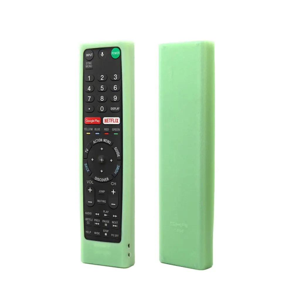 Silicone Cover Case Protective Skin For Sony RMF-TX200C Smart TV Remote - Цвет: green