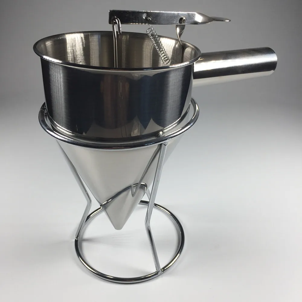 Utensils Conical Funnel with Shelf Octopus Fish Balls Tools Stainless Steel 