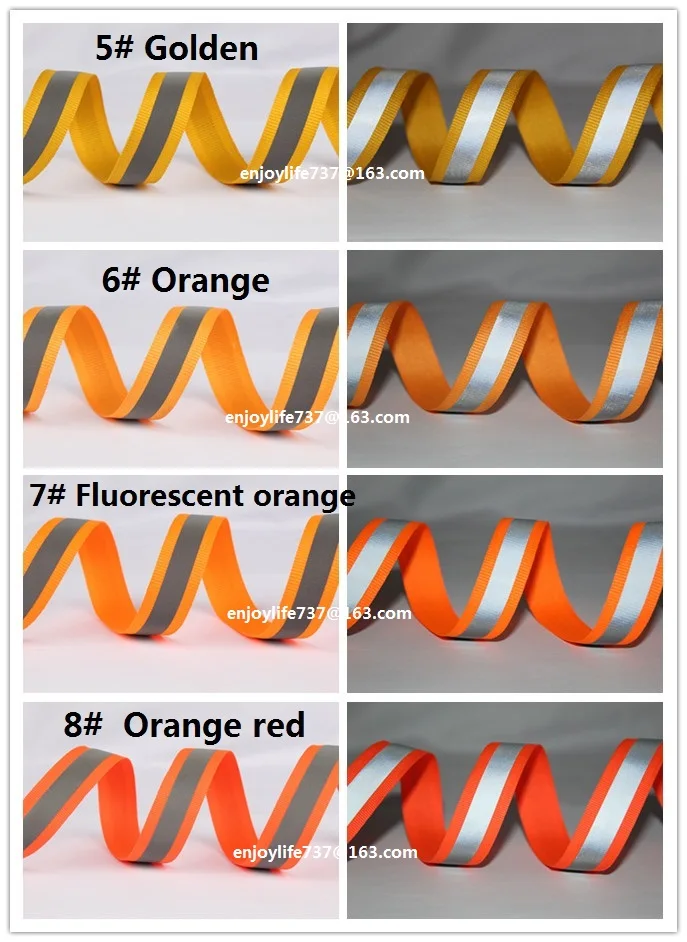 3/"(2 см) Широкий 50 ярдов длинный рулон специальная Светоотражающая тканевая лента(флуоресцентный зеленый, белый, черный, желтый, золотой, орангей
