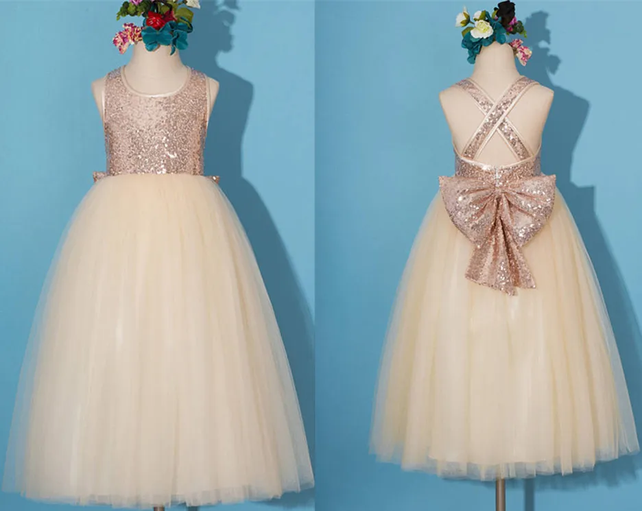 Flower girl dresses for weddings gold