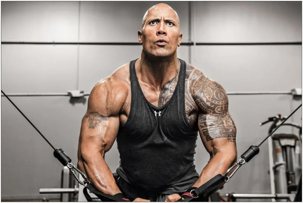 Art Poster Dwayne Johnson The Rock Muscle Movie Actor 36 27x40in Wall Silk N369