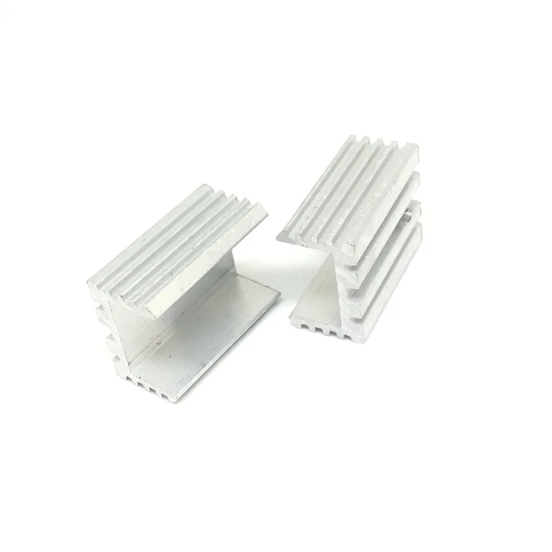 10pcslot TO-220 Heat sinks 20X15X10mm Triode radiator Hole height about 18MM Heat sink 4