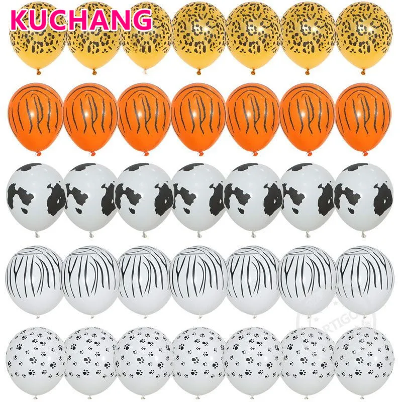 

10pcs 10inch Zebra Leopard Tiger Ankle Pattern Latex Balloons Animal Theme Bithday Party Wedding Decoration Baby Shower Supplies