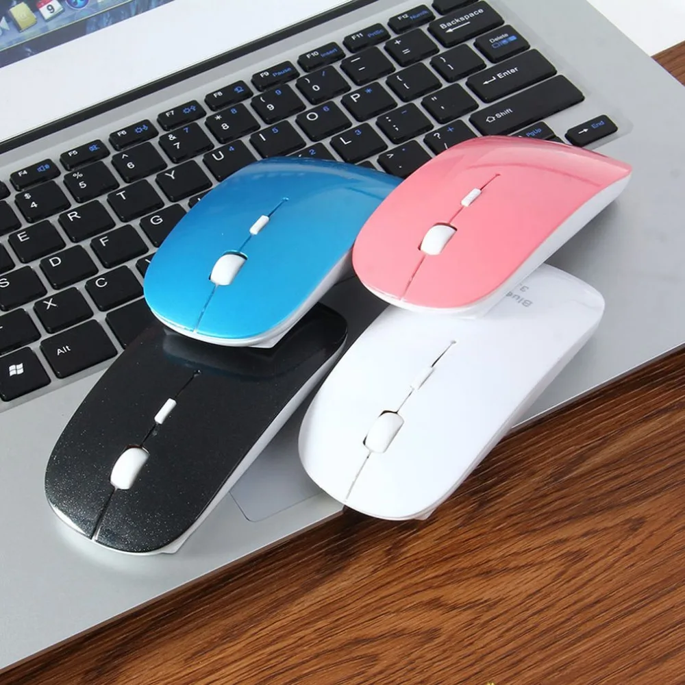 Ультратонкая Беспроводная оптическая мышь с Bluetooth 3,0, универсальная эргономичная игровая мышь для дома и офиса, для ноутбука, компьютера, ПК