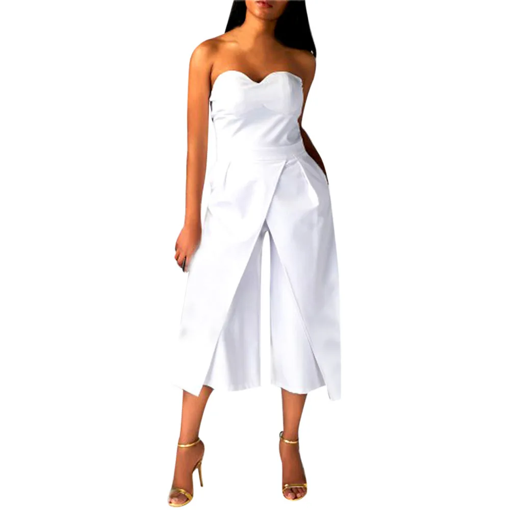 

JAYCOSIN 2019 Summer Sexy Off Shoulder Women Jumpsuits Backless Sleeveless Bodycon Loose Black Playsuits for Women Party Z0422