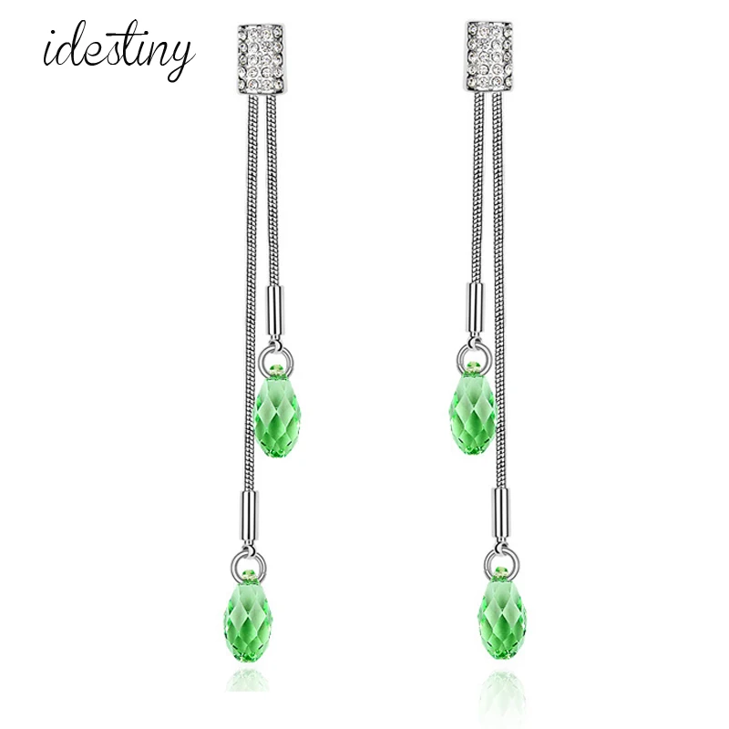 11.11 Vintage Long Tassel Earrings Made with Austrian Crystal Famous