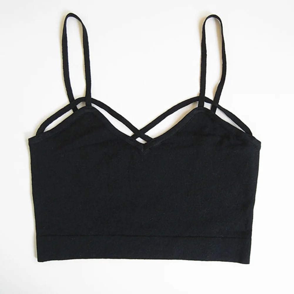 2018 Sexy Women Crop Top Black Cropped Feminino Ladies Bralette Strappy Crochet Cropped Blusas Bandage Halter Tank Tops Camisole