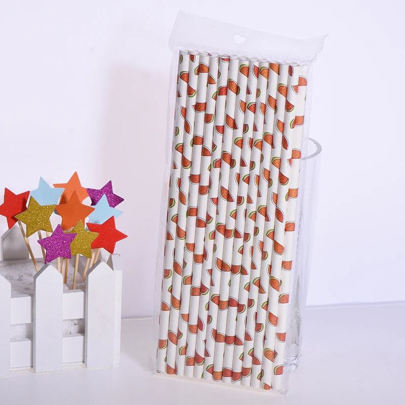 25 шт. креативные топперы для торта Фламинго бумажная соломинка для питья для детского душа мальчишник вечерние украшения для вечеринки сделанные своими руками
