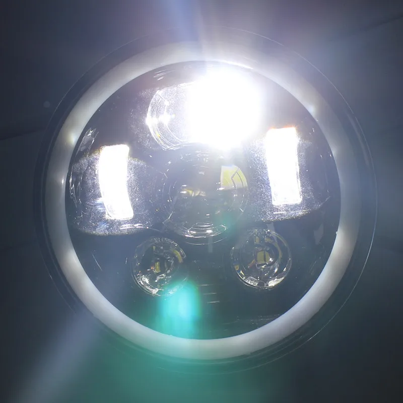 Пара Бесплатная доставка 7 "Вокруг света RGB Halo с Buletooth управления Ангел глаз 7-дюймовый LED Фары для автомобиля из джипа wranlger JK TJ