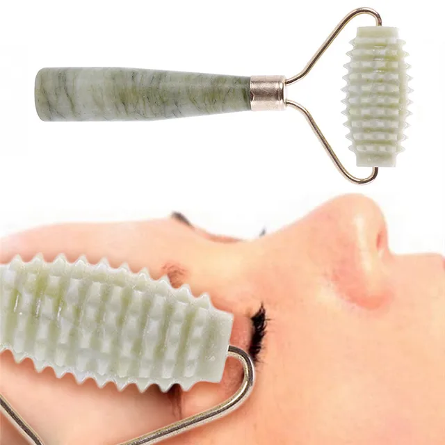 Natural Jade Massage Roller Facial Massager Roller Face Lift Anti Wrinkle Facial Relaxation Lift Slimming Wheel Beauty Stick 3