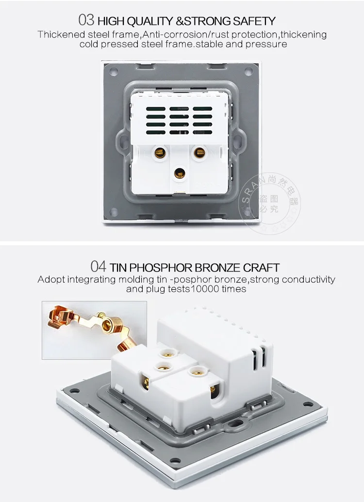 Настенная розетка с кристаллами и стеклянной панелью, двойной usb-порт для зарядки 2.1A-2100mA, настенное зарядное устройство, адаптер 10 А, розетка для ЕС/Австралии/Великобритании/США, розетка