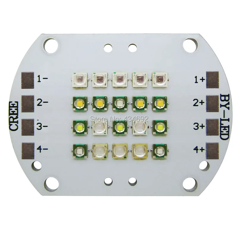 4 Channel 20LEDS Cree + Epileds Led Emitter Lamp Light DIY Custom Plant Grow Fish Tank Led Lamp Light
