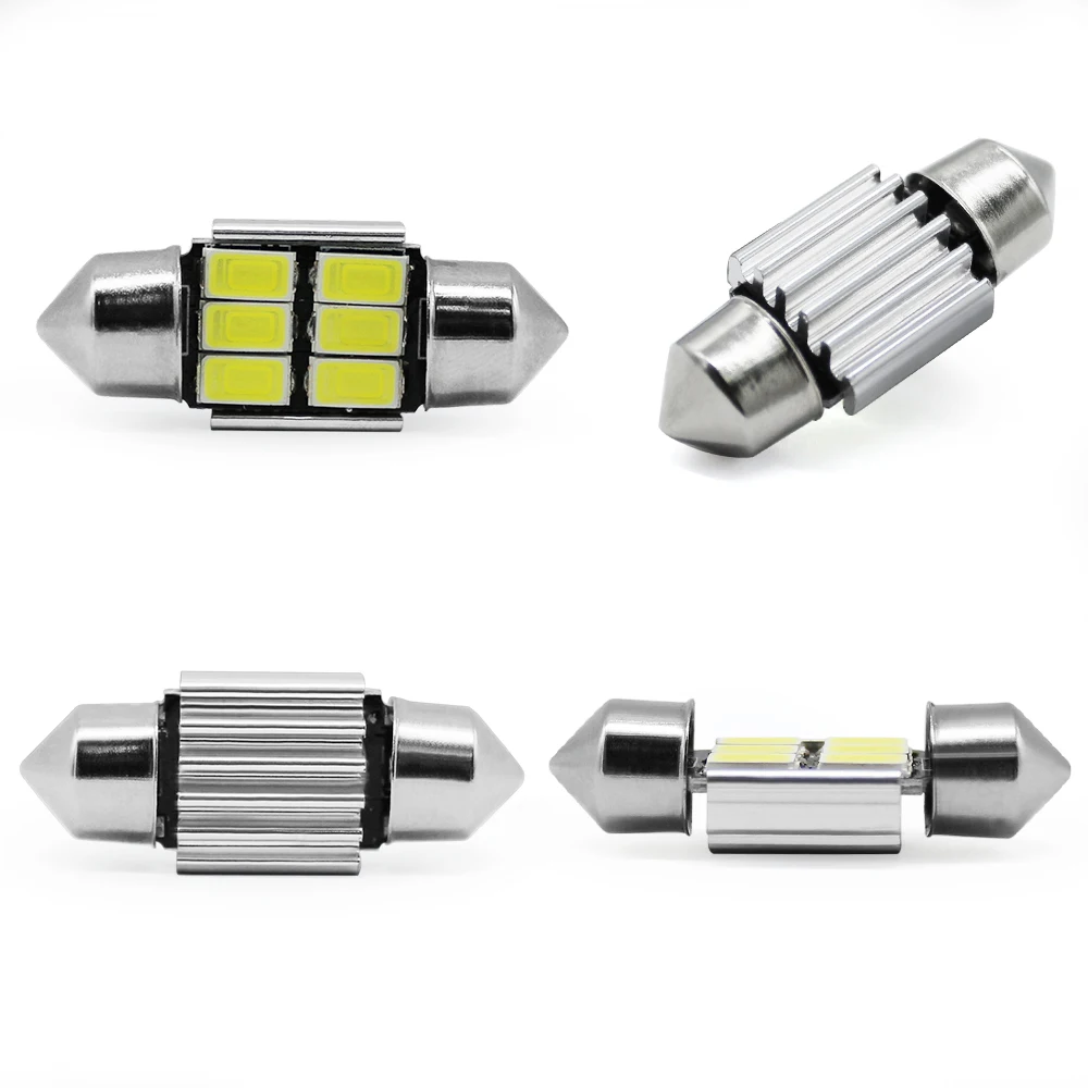 Современный автомобиль 4x C5W C10W C3W 31 мм 6smd светодиодный гирлянда; осветительная лампа 5630 автомобильный светильник номерного знака