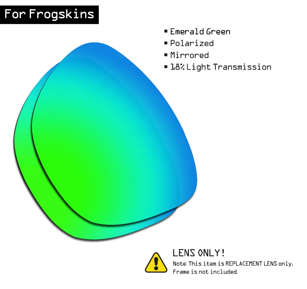 

SmartVLT Polarized Sunglasses Replacement Lenses for Oakley Frogskins - Emerald Green