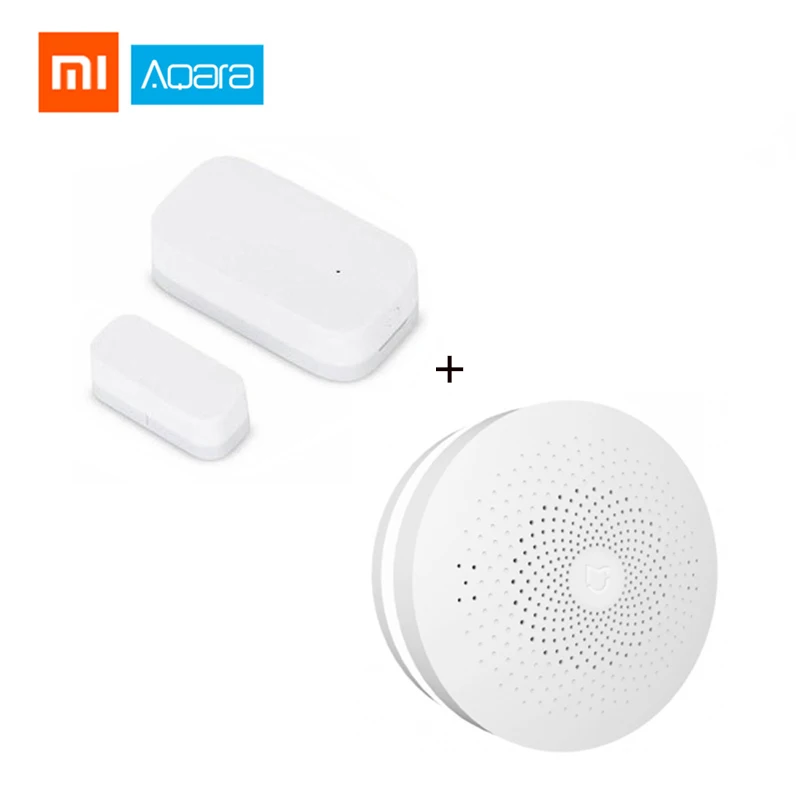 

2019 Xiaomi Aqara Door Window Sensor ZigBee Wireless Connection Smart Mini Door Sensor Gateway2 Work With Android IOS Mi Home