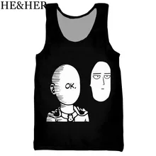 Аниме One Punch Man 3D напечатаны унисекс майка мужская мода крутая летняя майка Топ рабочие мужские женские Топы Холтер майка