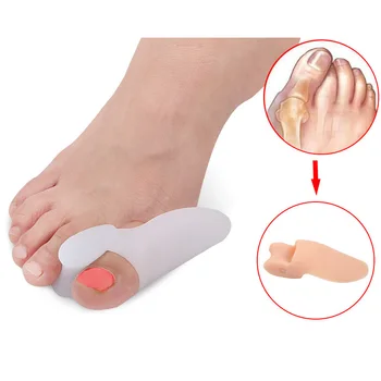 

2pcs=1pair Daily Use Silicone Toe Bunion Corrector Protector Foot Care Finger Toe Separator Hallux Valgus Toe Pedicure Tools