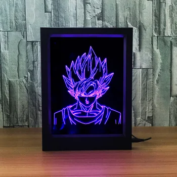 

Animation photo frame Seven Dragon Spider and Queen 3D photo frame lamp Colorful remote control touch creative product Z96
