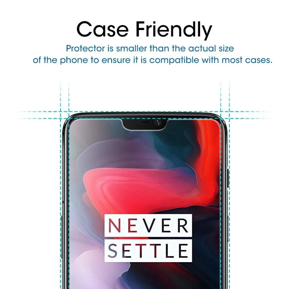 السرعوف [2 حزمة] الزجاج المقسى ل Oneplus 6 واقي للشاشة لأحد زائد 6 2.5D قوس حافة الهاتف الزجاج ل OnePlus6 فيلم صعبة
