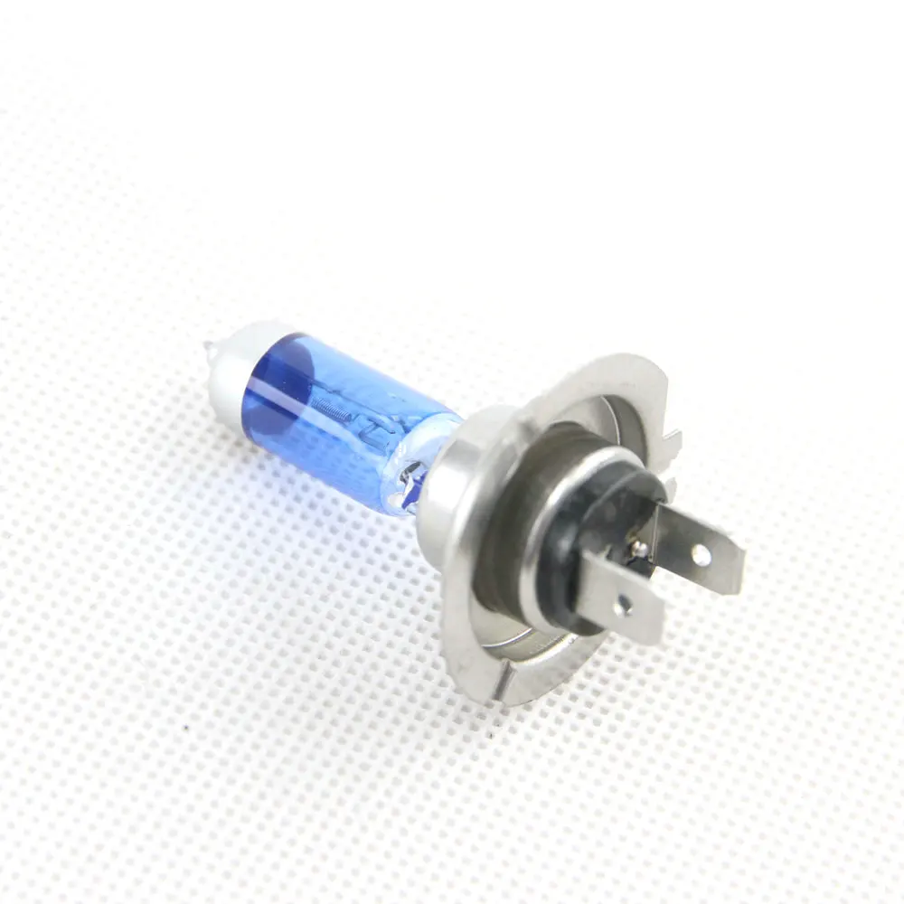 6500K White H1 H7 High beam Low beam 55w 12V Gas Halogen Headlight Bulb Light Lamp with Dark Blue Glass for car Fog Driving lamp 6