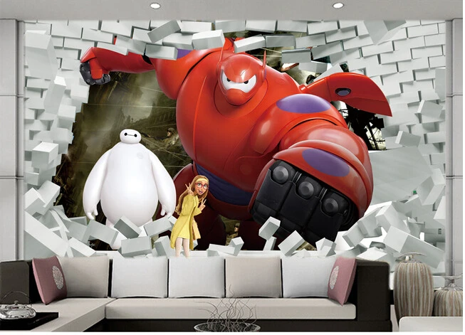 

Custom 3D murals,3D cartoon animation papel de parede,living room sofa TV wall children bedroom wallpaper