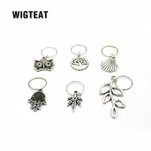 5 шт. тибетские серебряные амулеты для волос коса дреды бусины 6 разных стилей клипсы манжеты кольца ювелирные изделия дреды аксессуары