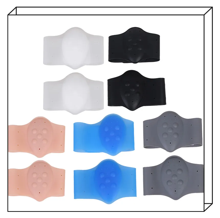 1 Pair Silicone Gel Flat Foot Support Elastic Arch Brace Wrap For Heel Pain Support Cushion Foot Care Tool