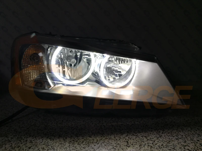 BMW X3 F25 2010 2011 2012 2013 2014 HALOGEN HEADLIGHT smd led angel eyes(25)