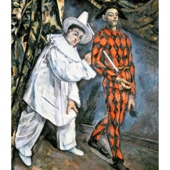 Pierrot and Harlequin Poster Print by Paul Cezanne (18 x 24)