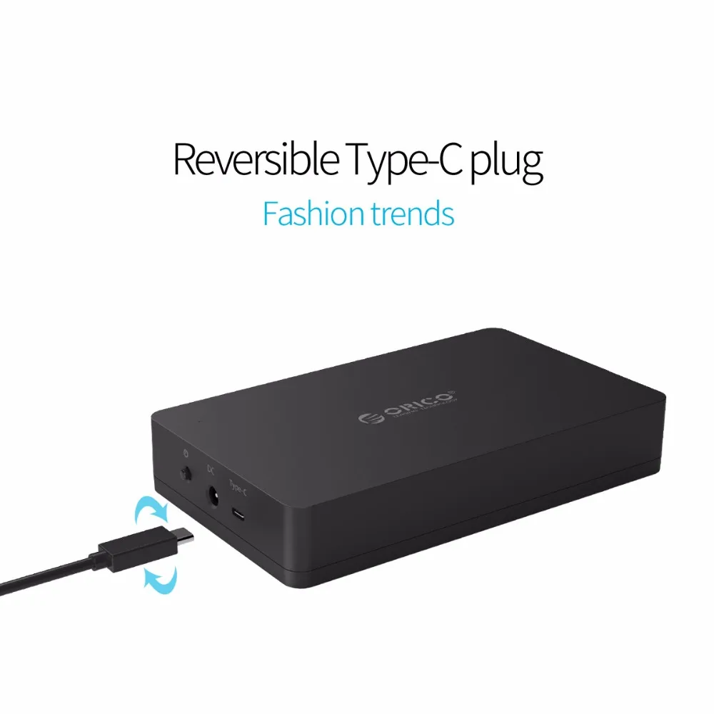  Carcasa de disco duro ORICO 35 pulgadas tipo C HDD SATA externo USB3.1 para 35 