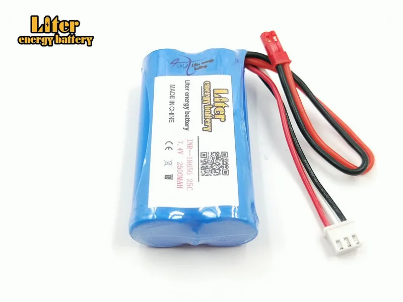 

7.4V 2500mAH Wholesale Li-po Lipo Batery 2S remote control helicopter 7.4 V 2500 mAH Lipo battery 25C 18650 Toy Battery