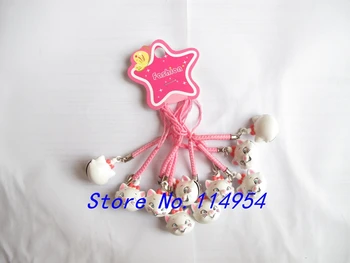 

New 50 pcs Cute Marie cat Lovely Jingle Bells,Christmas Decoration,Cartoon Lanyard Accessories Bell key Chains V-19