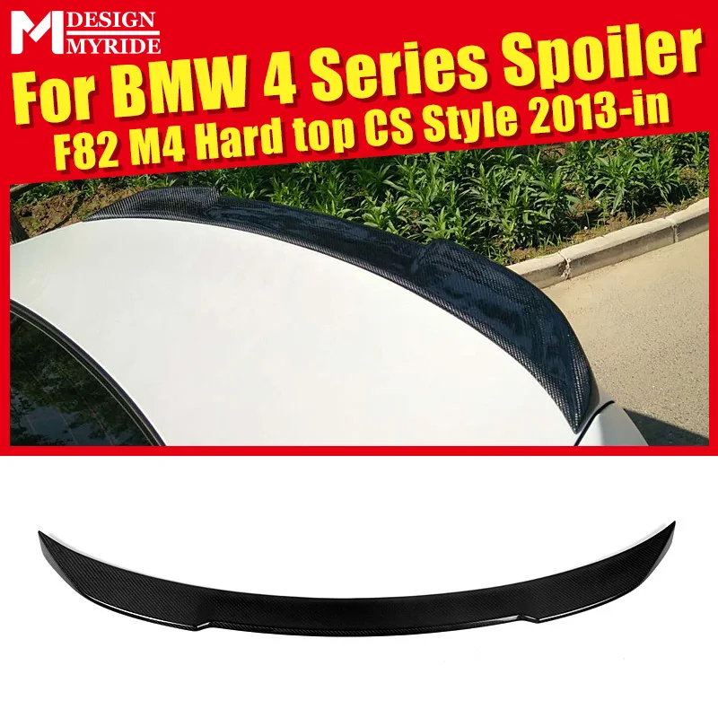 

For BMW F82 F83 M4 420i 428i 430i 440i Hard top CS Style Carbon Fiber Rear Trunk Spoiler Tail Wing car styling Accessories 13-in