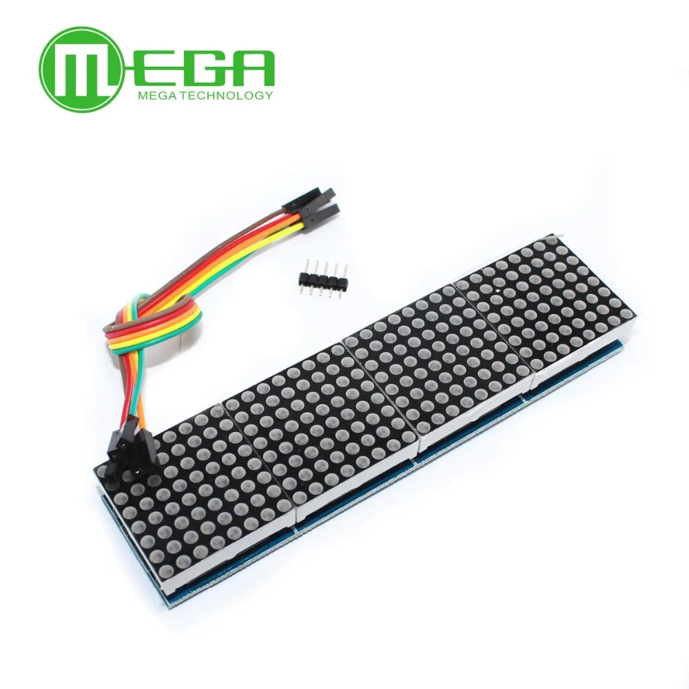 10 шт./лот MAX7219 матричный модуль для Arduino микроконтроллер 4 в одном дисплее с 5 P линии