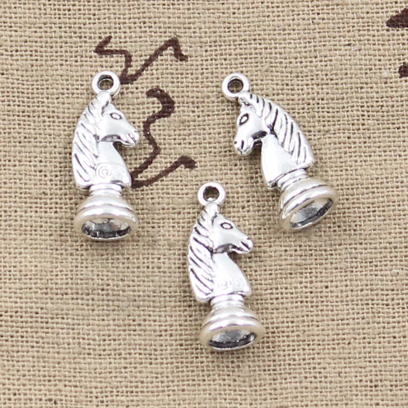 

8pcs Charms chess knight horse 20x8mm Antique Making pendant fit,Vintage Tibetan Silver,DIY bracelet necklace