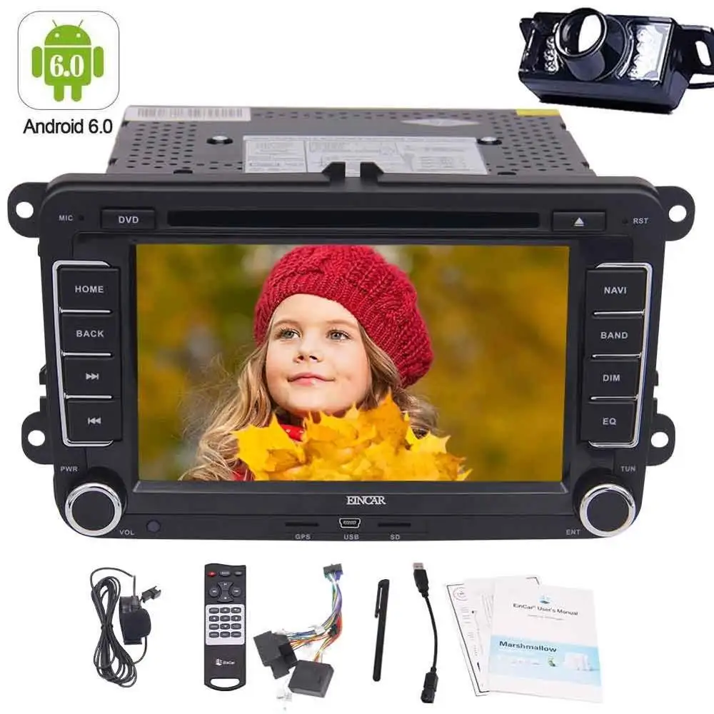 Android 6.0 2din стерео Авто Радио DVD для Jetta Гольф Passat Поддержка GPS 4 г/3G Wi Fi Cam В OBD2