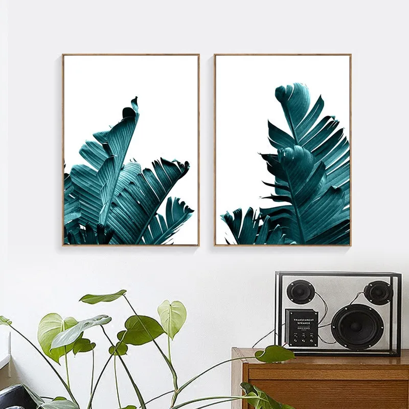 

Nordic Pineapple Green Plants Leaf Wall Art Canvas Painting Wall Painting Banana Canvas Art Print Posters And Prints Unframed