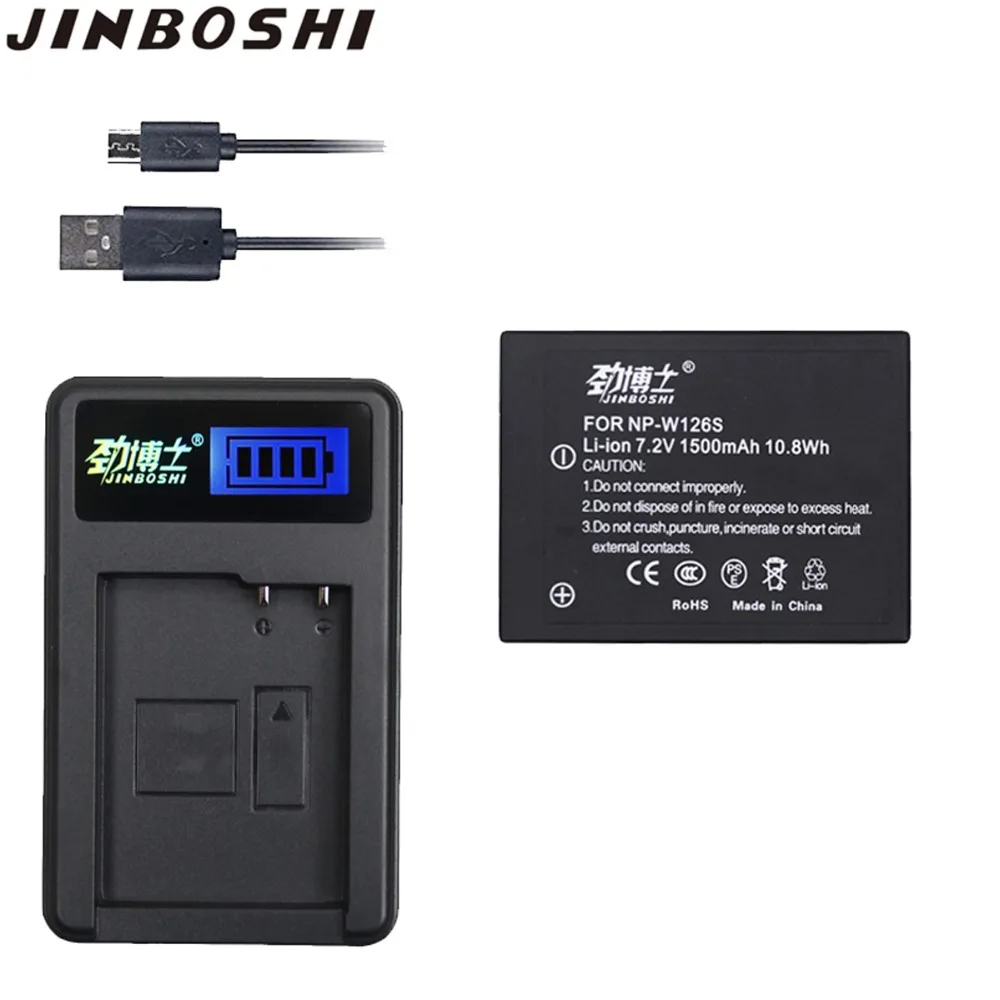 

1pcs NP-W126S NP W126S Battery +LCD USB Single Charger for Fujifilm Fuji X-Pro1 XPro1 X-T1 XT1 XE1 HS30EXR NP W126 Battery