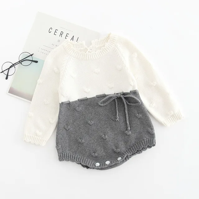 Baby Girl s knit Rompers Long Sleeve Wool Knitted Rompers Baby Princess Triangle Jumpsuit Toddler Kid Baby Girl's knit Rompers Long Sleeve Wool Knitted Rompers Baby Princess Triangle Jumpsuit Toddler Kid's Autumn Winter Clothing